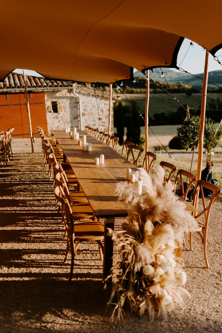 reception exterieur mariage provence